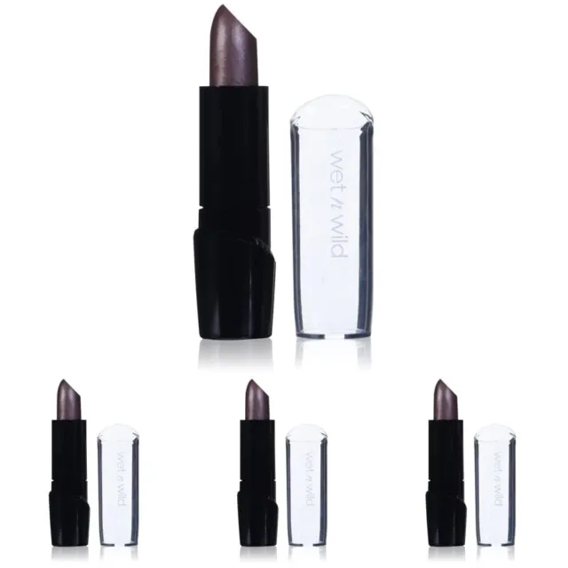 Pack of 4 wet n wild Silk Finish Lipstick Rich Buildable Colors-Cashmere Brown