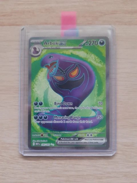 thumbnail image 2 of Pokemon Card Arbok Ex SR 187/165 - Japanese Scarlet & Violet 151 - Holo Full Art 2 of 6