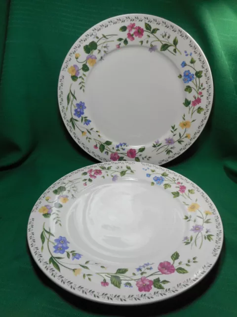 Farberware Stoneware 2 Round Platter Chop Plates 12" English Garden