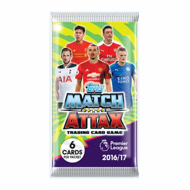 MATCH ATTAX EPL PREMIER LEAGUE 2016/17 TRADING CARDS PACK  x 10 **FREE DELIVERY* 2