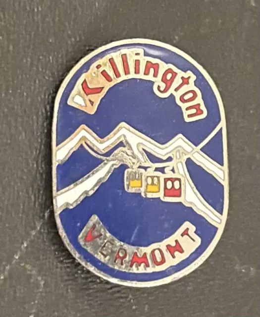 KILLINGTON Pin Vintage Skiing Ski Lift Badge VERMONT VT Resort Souvenir Travel