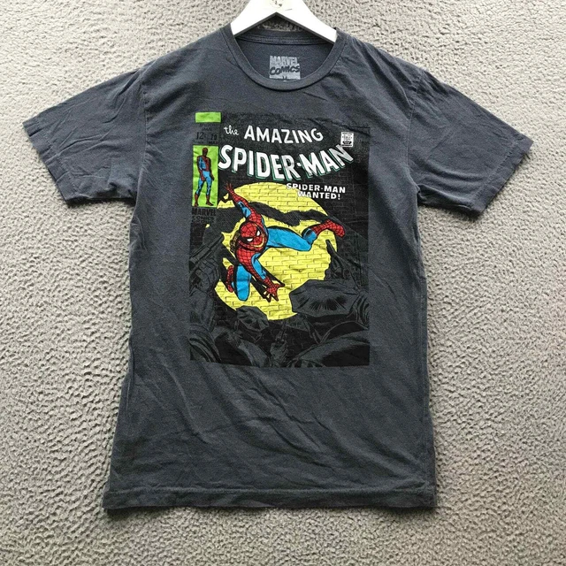 Marvel Comics The Amazing Spiderman T-Shirt Men Large Short Sleeve Graphic Navy