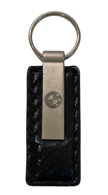 Vintage BMW Black Leather Key Ring Key Chain BMW Tuscon Dealership Promo