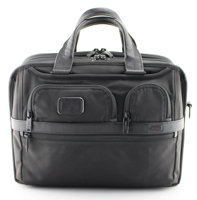 TUMI 'Alpha 2 T-Pass' Black Nylon Medium Expandable Laptop Briefcase - 26145D2