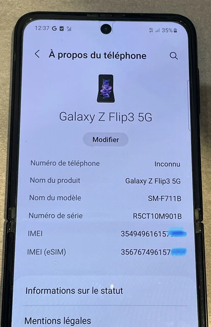 Samsung Galaxy Z Flip4 Violet 128Go Reconditionné