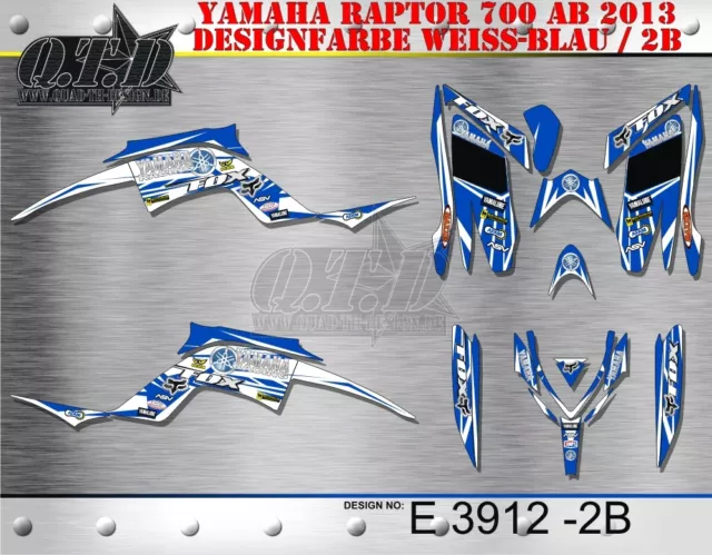 Motostyle-Mx Dekor Atv Yamaha Raptor 700 Graphic Kit Yamaha Racing Fox E3912 B 2