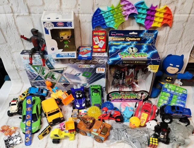 Junk Drawer Toy Lot Miscellaneous Ramdom Toys, Cars, Figure & Parts  8+ Lbs
