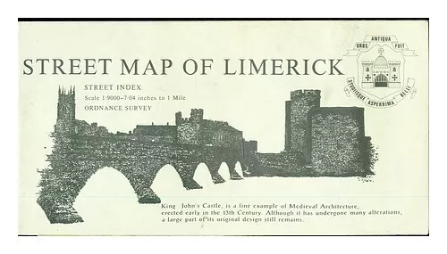 ORDNANCE SURVEY OF IRELAND Street Map of Limerick: street index: scale 1:9000 -