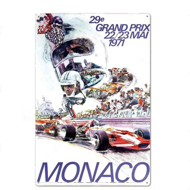PLAQUE MÉTAL Formule 1 F1 Ayrton Senna 30 X 20 Cm EUR 17,99 - FR