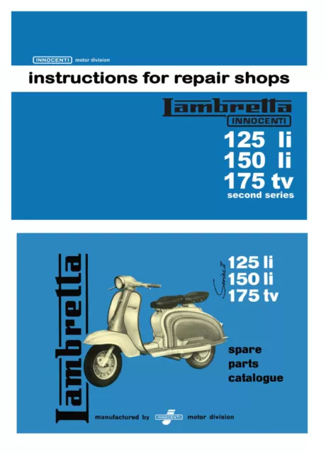 Lambretta Series 2 Li125/150 TV175 Repair Manaul & Parts Book