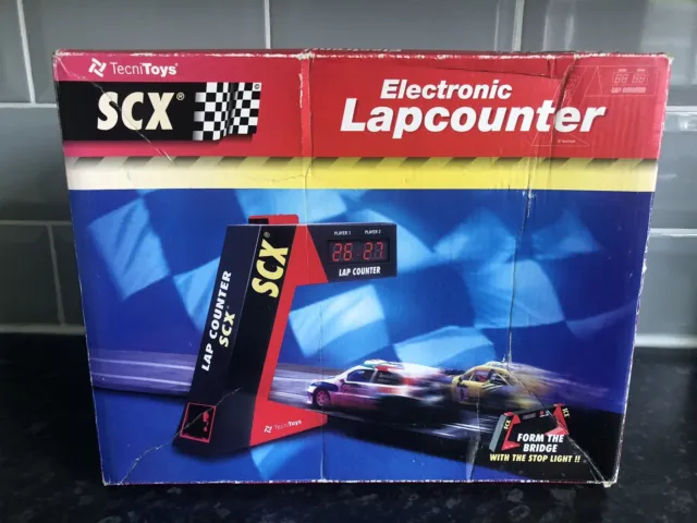 SCX Elektronischer Lapcounter Scalextric Slot Auto TechniToys Ref. 88030 1999Jahr ausgestellt