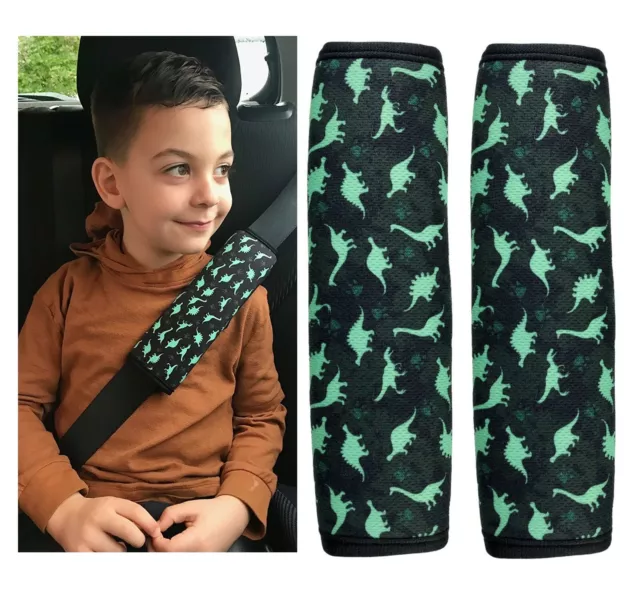 HECKBO Dinosaurier Auto Gurtschutz Gurtpolster Gurtschoner für Jungen Kinder