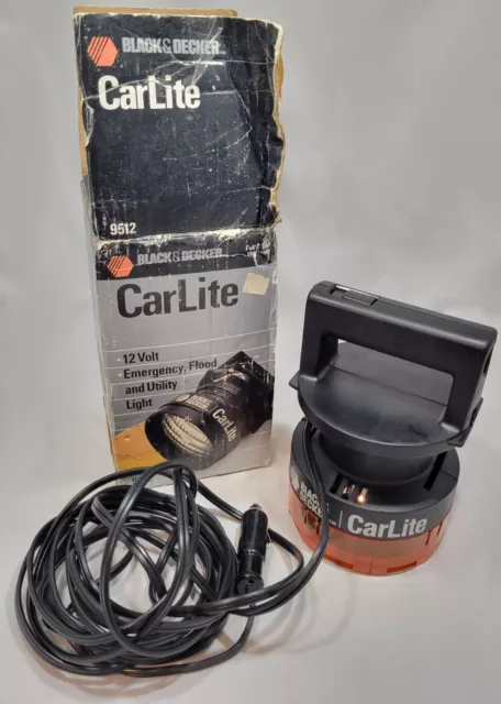 Vintage Black & Decker Car Light 12-volt Emergency Car Light with Hazard Flash
