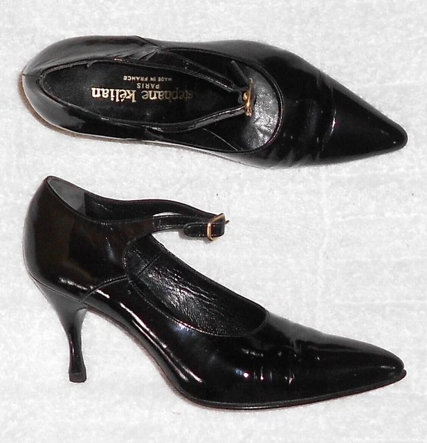 Escarpins Stéphane Kelian En Cuir Noir à Talons Compensés - Taille 37.5 (US 6) - Occasion Bon état