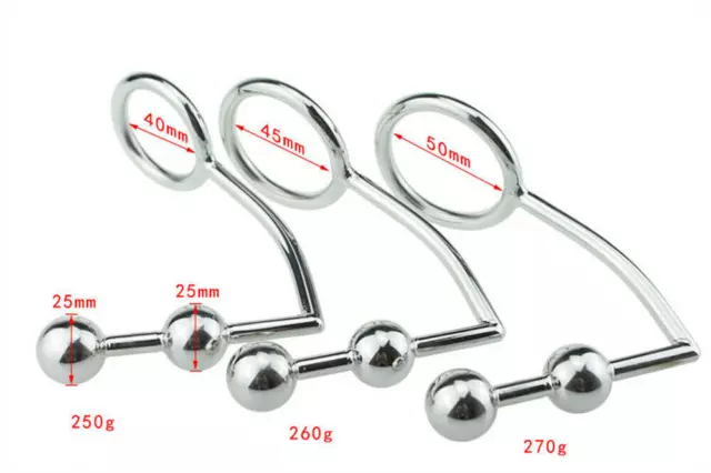 Stainless Steel Hook Plug Metal Adult Unisex Anus Bondage Flirting Tool 2