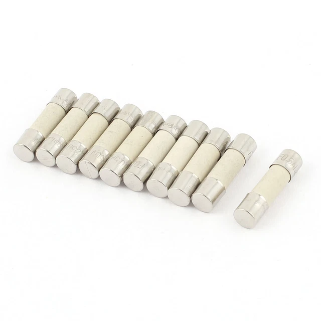 10 pièces 250V 0. 5 A 500mA Coup Rapide Fusibles En Céramique Tubes 5mm x 20mm