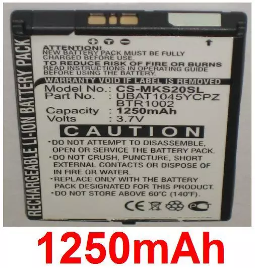 BATTERIE 1250mAh Art BTR1003 UBAT1046YCPZ Für Sharp PB20ZU, Microsoft Kin Zwei