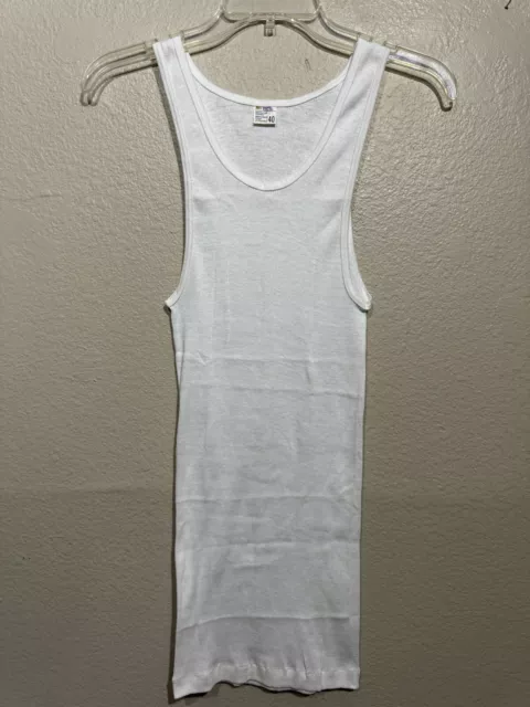 Vintage 70s 80s JC Penney A-Shirt Undershirt Wife Beater NOS Sz 40 Athletic Tank