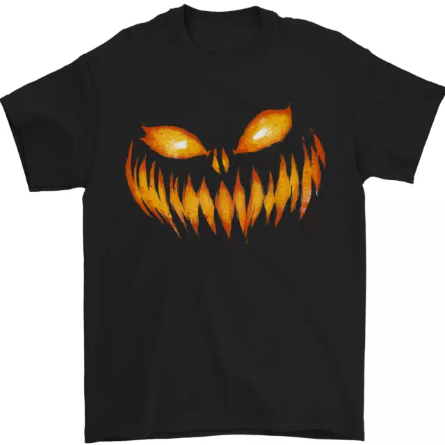 Zucca Viso Halloween Horror Spaventoso Uomo T-Shirt 100% Cotone