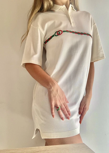 Gucci Polo Lunga Mini Abito Vestito GG LOGO Bambina 10 Anni O Xs