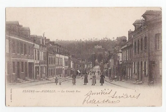 CPA 27 Approx. Les Andelys Val de Reuil Romilly FLEURY SUR ANDELLE Grande Rue 1900