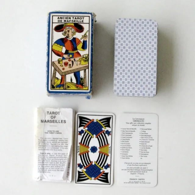 Tarot Oracle - ancien tarot de Marseille mini format 78 cartes et livret complet