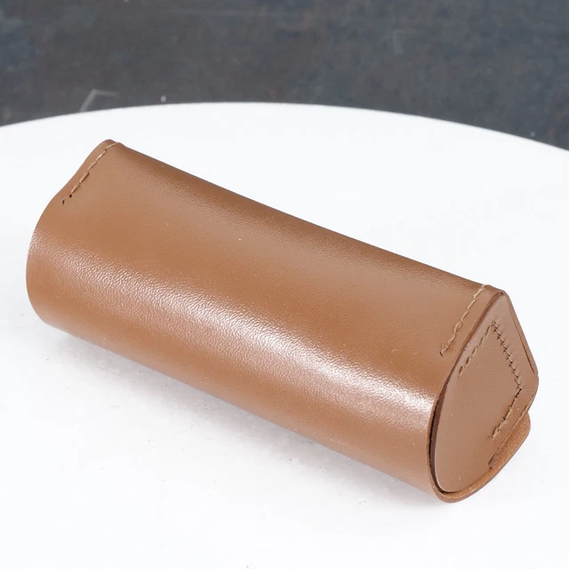 ↑ Estuche para lentes Bolex de cuero marrón Kern Paillard - [COMO NUEVO]