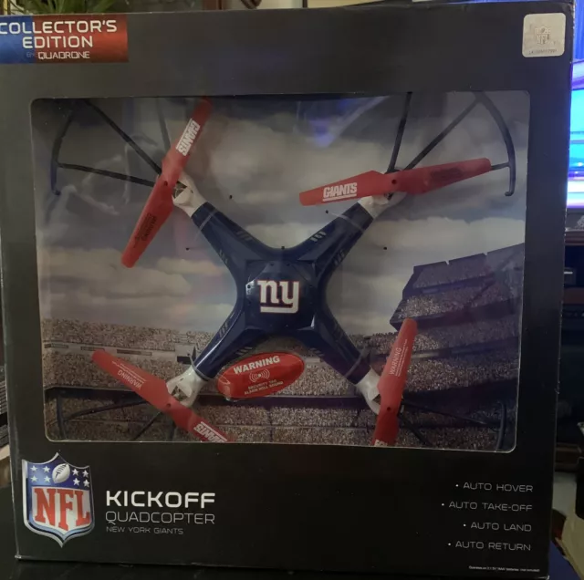 Nfl Ny Giants  Drone Kickoff Quadcopter Collector's Edition, New Very Rare