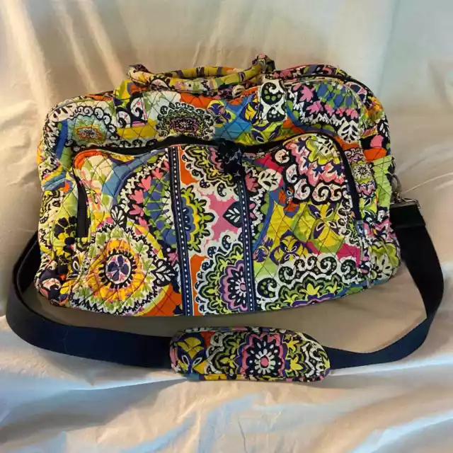 Vera Bradley Duffle Bag Weekender Luggage Tote Rio 18"x8"