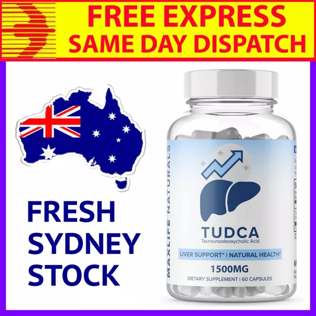 TUDCA 1500 60 caps (750mg per cap)  High Dose, US Quality, Free Express Post