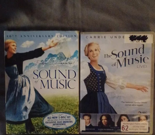 2 DVD Lot The Sound of Music Julie Andrews Carrie Underwood 1965 2013