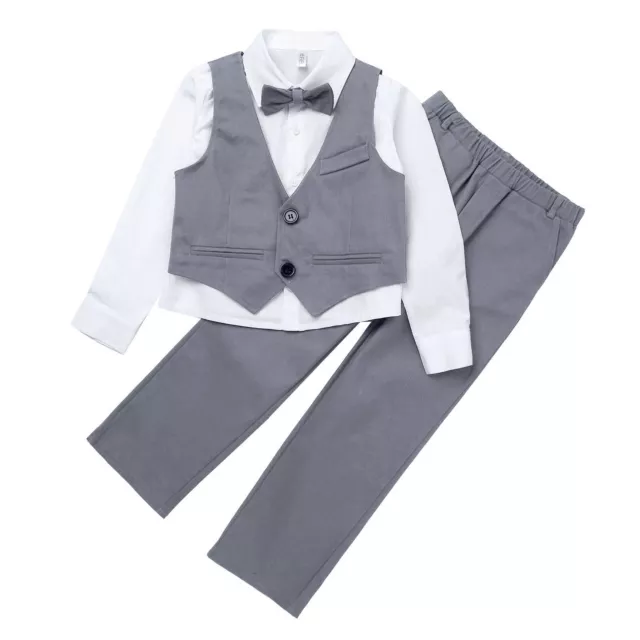 TiaoBug abito bambini ragazzo ouffit smoking gentiluomo set abbigliamento matrimonio festa