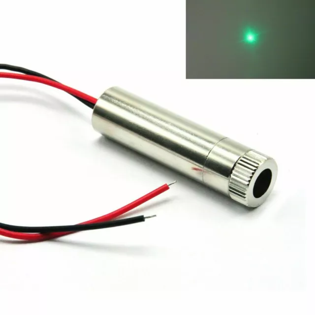 10mW 50mW 515nm 520nm Green Focusable Dot 3-5V Laser Diode Module 12x45mm