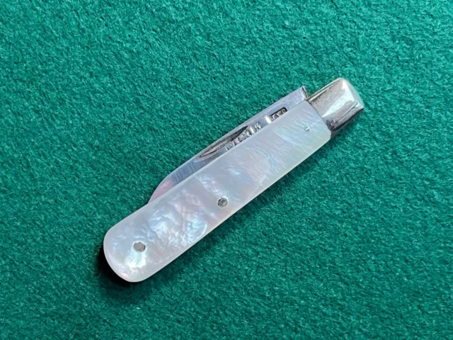 Klappbares Miniatur-Obstmesser Silber von John Yeomans Cowlishaw, 1910 Sheffield
