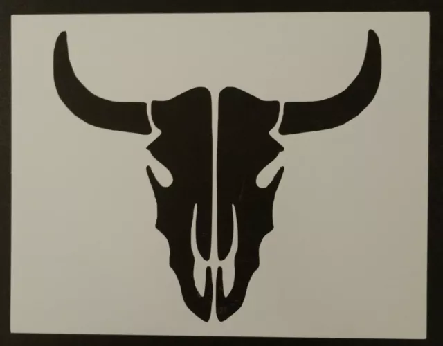 Bull Steer Skull 11" x 8.5" Custom Stencil FAST FREE SHIPPING