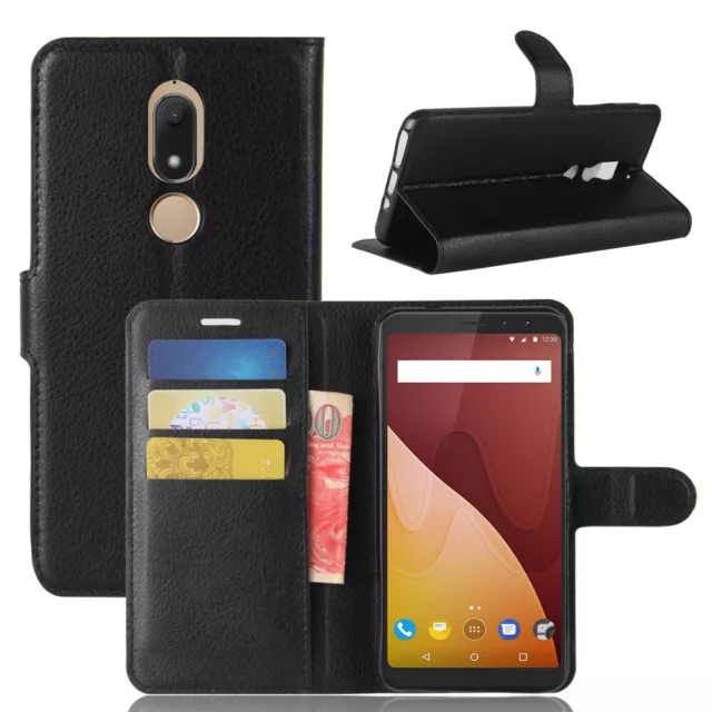 Wiko Funda para Móvil Flip Libro Plegable Estuche Protector Cartera Carcasa