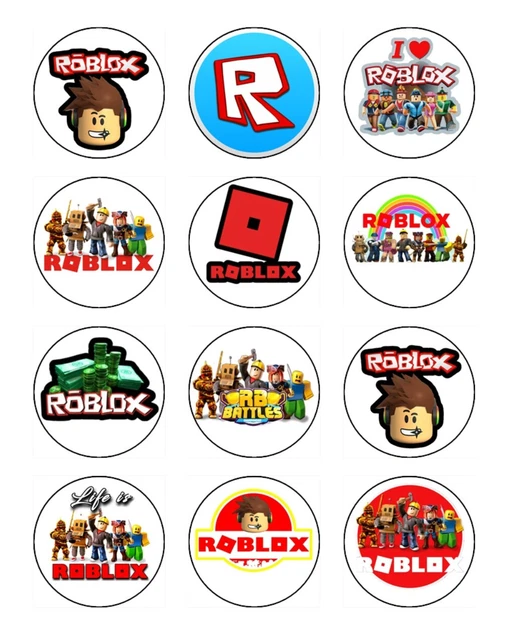 ROBLOX CUPCAKE TOPPER Edible Wafer Birthday Cake Gaming Decoration (2 ...