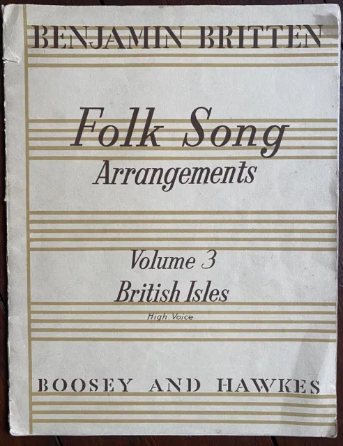 Sheet music Folk Songs British Isles Vol. 3 arranged by Benjamin Britten