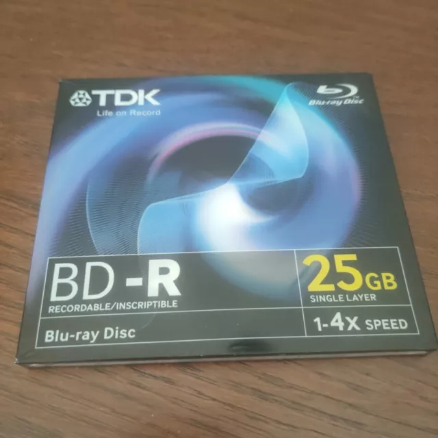 TDK BD-R Blank Recordable Blu-Ray Disc 25GB 4x Speed NEW
