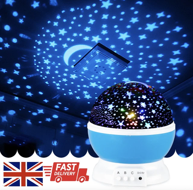 PROJECTOR STARRY NIGHT Light Star Sky Moon Lamp Kids Baby Bedroom Light