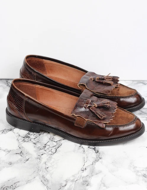 Russell & Bromley Chester Fauve Marron Mocassins Cuir, Taille UK 5.5 / Ue 38.5