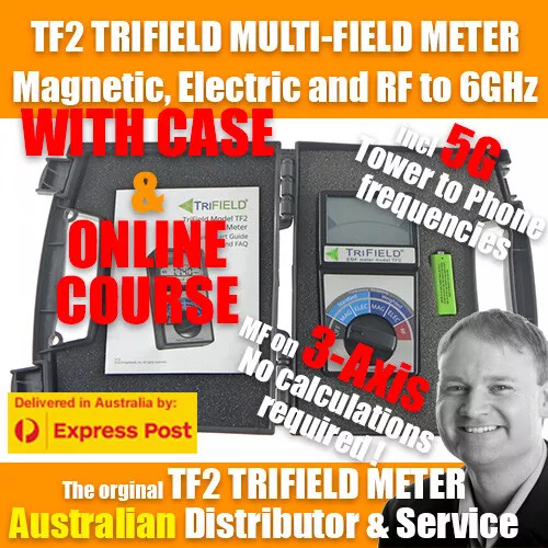 TF2 + CASE + ONLINE COURSE - Trifield TF2 EMF Gauss Meter! 3-Axis and 5G Freqs