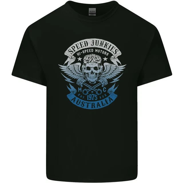 Australia Speed Junkies Biker Motorcycle Kids T-Shirt Childrens