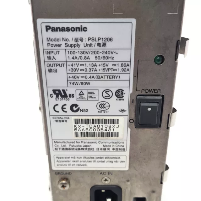 Panasonic PSLP1206 Power Supply for Pansonic KX-TDA0174/0177/6174