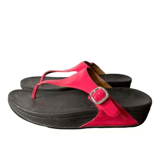 Fitflop The Skinny Womens Sandals Size 8 Bubblegum Pink Toe Post Patent