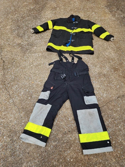 Vtg Firefighter turnout gear set Cairns 50 38 40 Vtg Firefighter turnout gear set Cairns 50 38 40