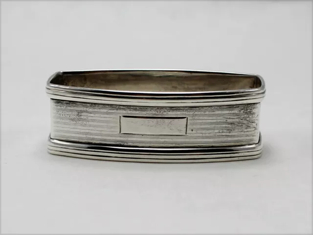 Sterling Silver Rectangular Napkin Ring - No Monogram