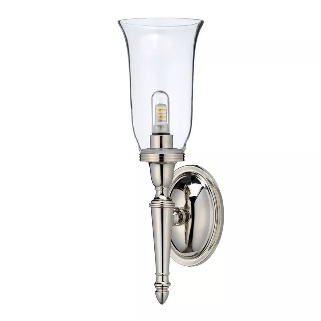 Burlington Arcade EL/AL14 NKL light with vase clear glass shade (Ip44) RRP £275