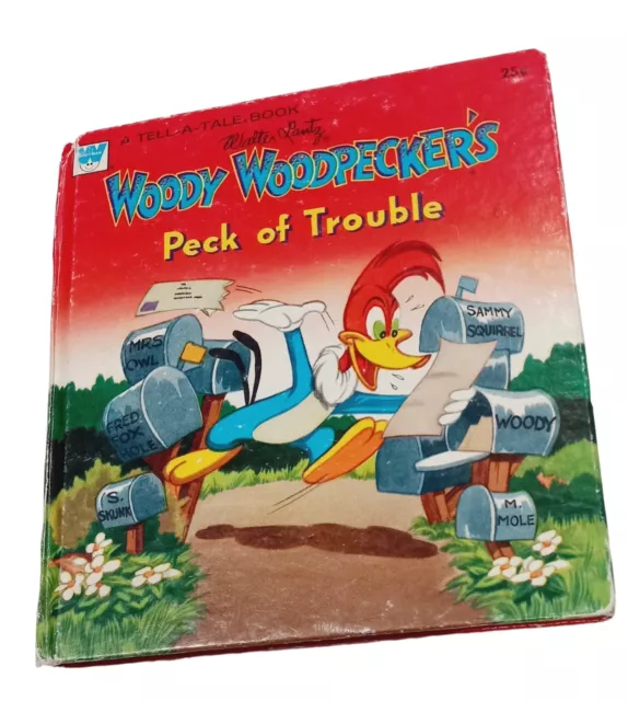 Vtg 70's WOODY WOODPECKER'S PECK OF TROUBLE by Walter Lantz Tell-A-Tale Book