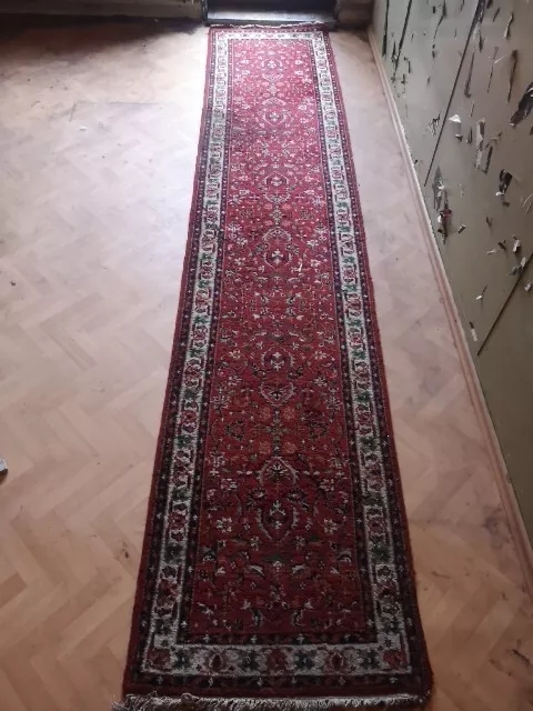 Antik Handgeknüpfter Perser Orient Teppich / Läufer Antik - Rug 245 × 72 Top!